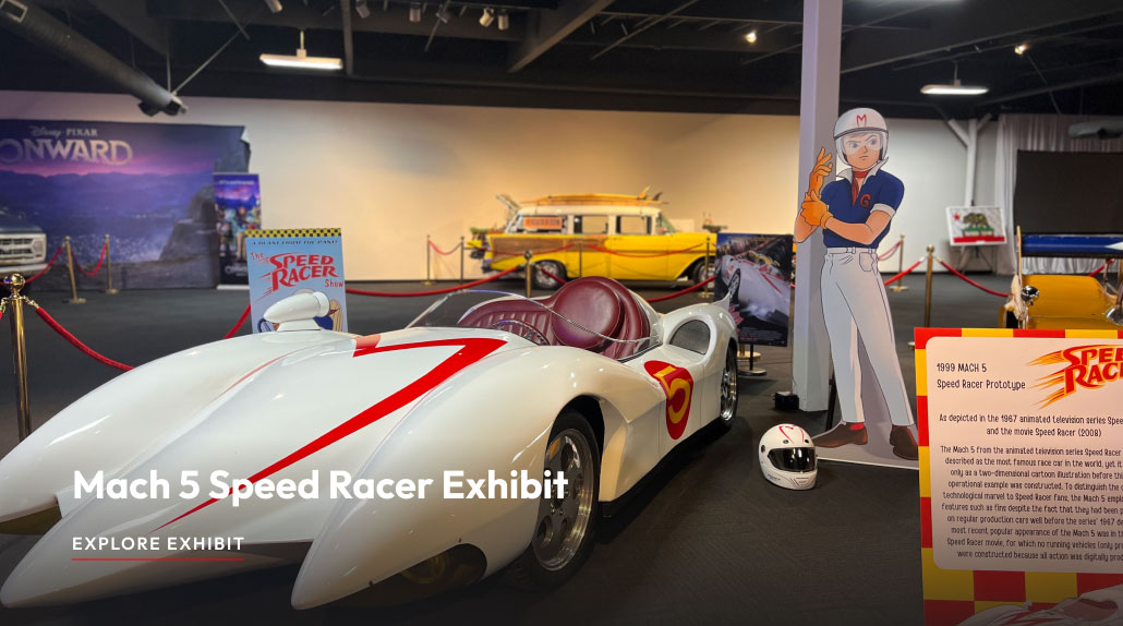 photo of the mach 5 speed racer exhibit